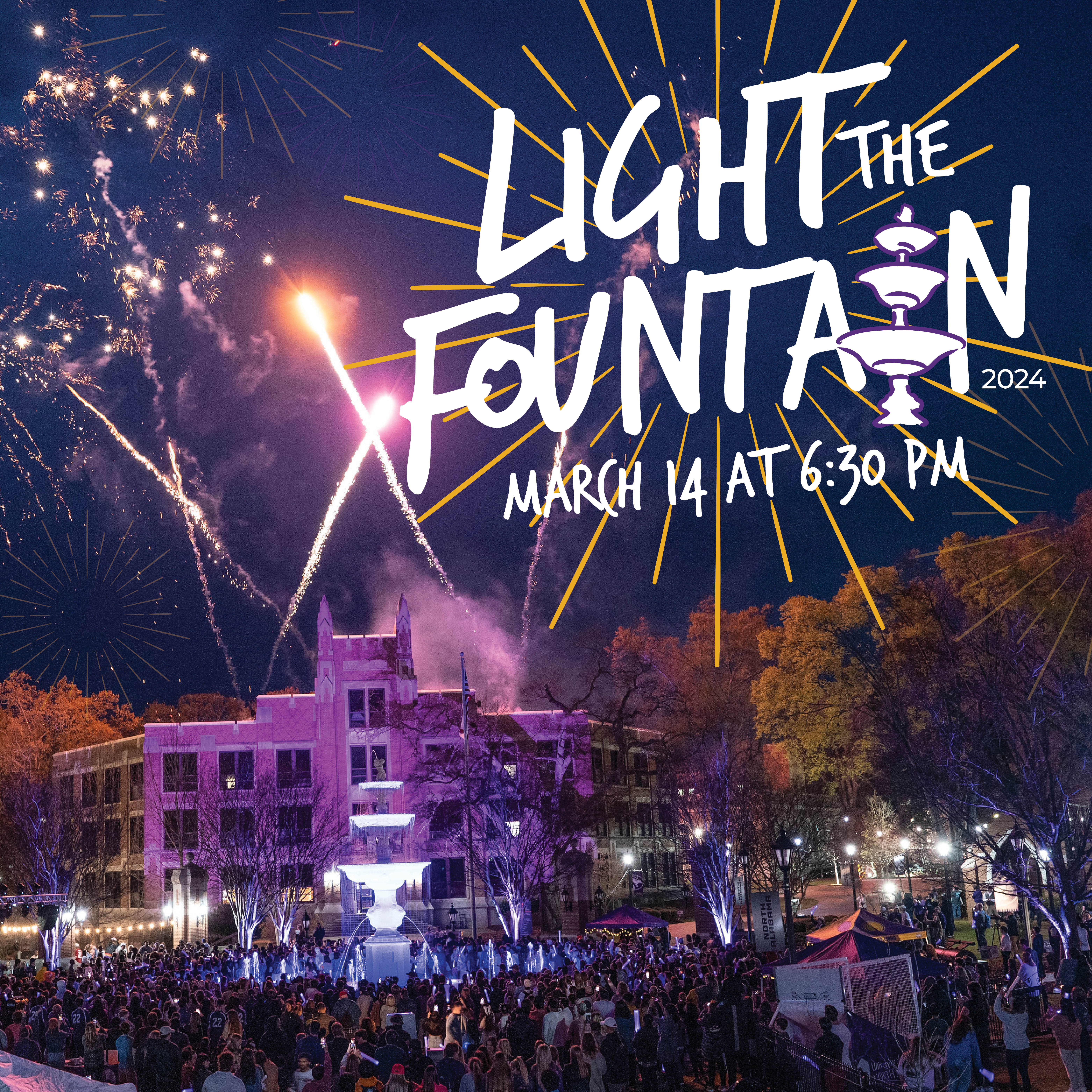 Light the Fountain, March 14, 6:30 p.m.