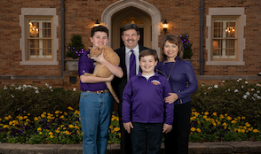 UNA President Ken Kitts with family