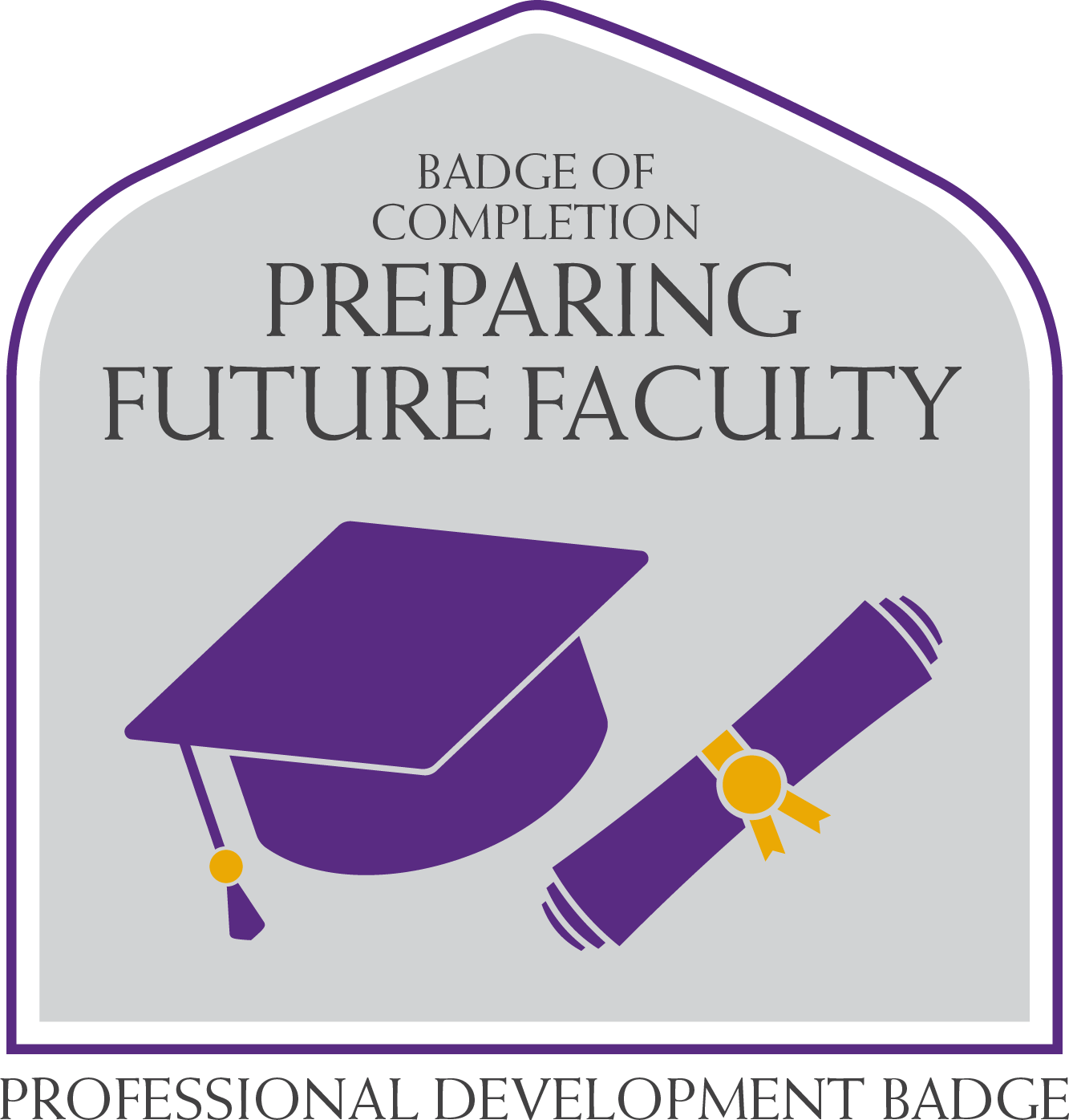 image of badge for preparing future faculty certification