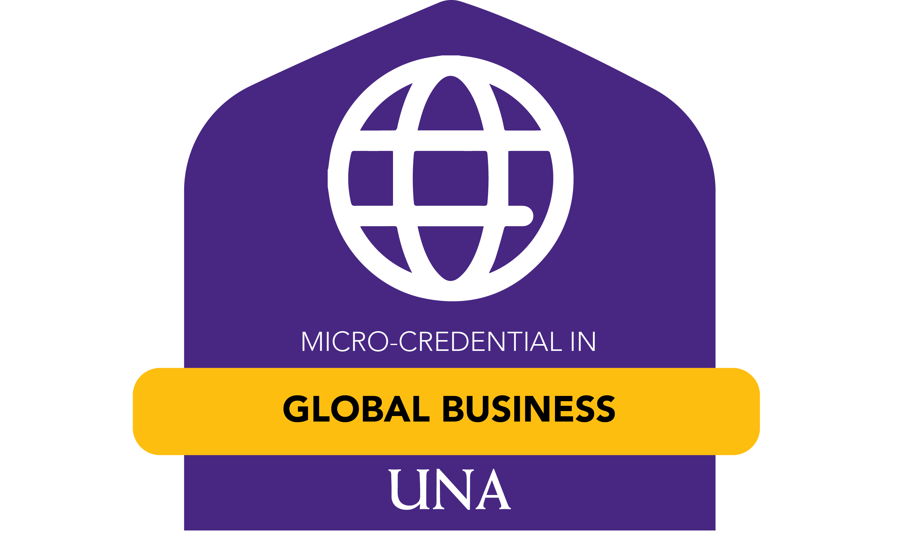 badge for microcredential in global business