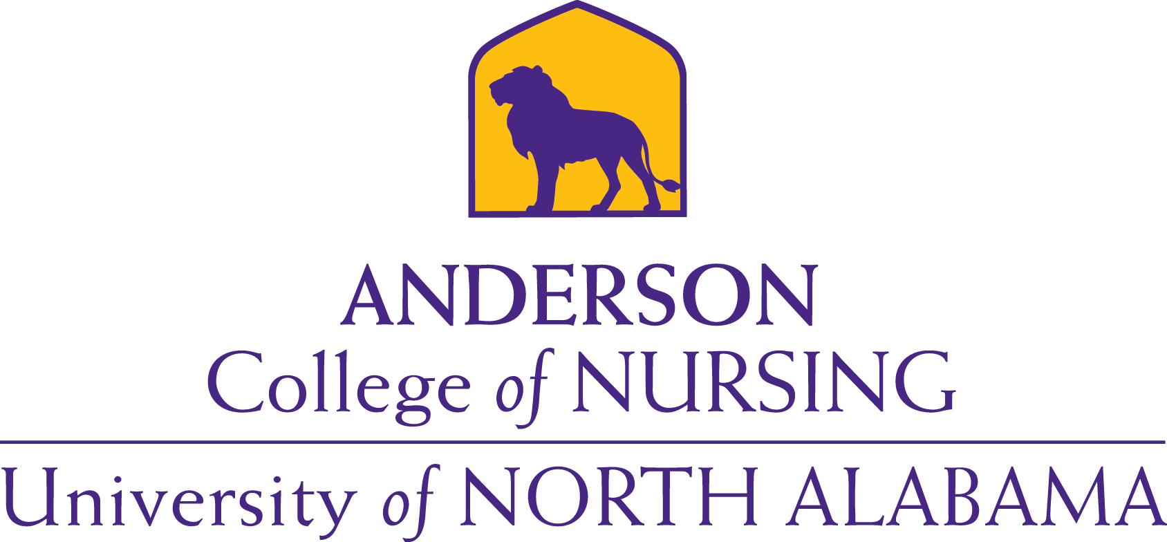 Anderson College of Nursing Lion Purple