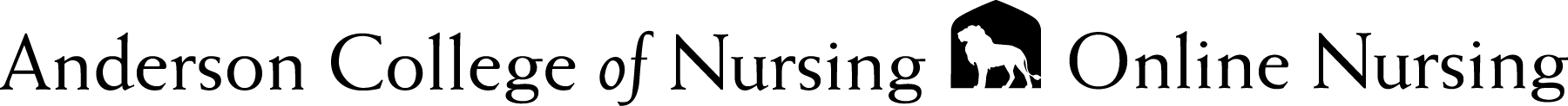 Anderson College of Nursing Online Logo - Black - Version 2