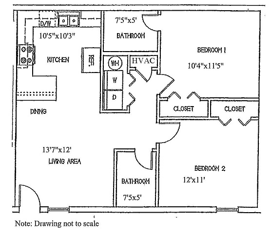 Grandview Two-Bedroom Floor Plan