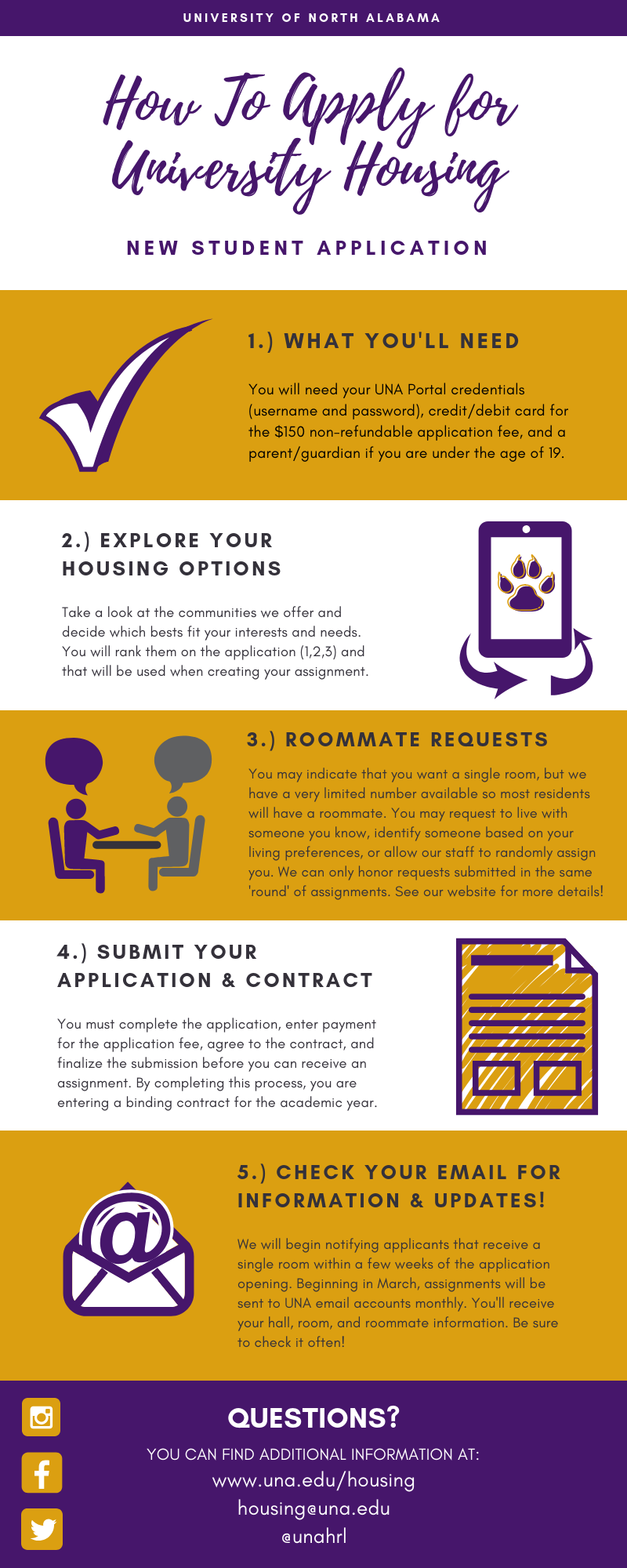 Housing Application | University of North Alabama