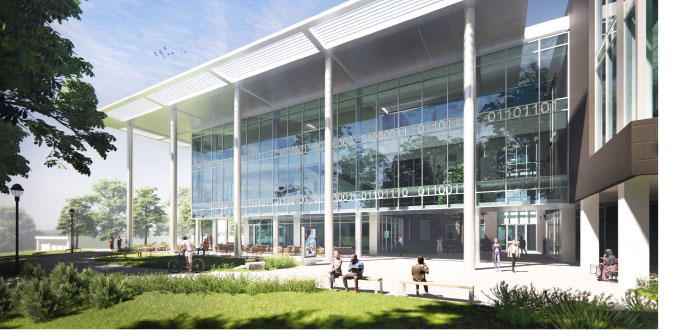 image showing rendering of future CSIS building at University of North Alabama