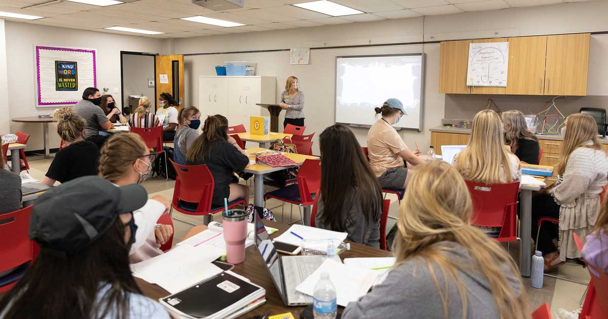 photograph of students in a classroom