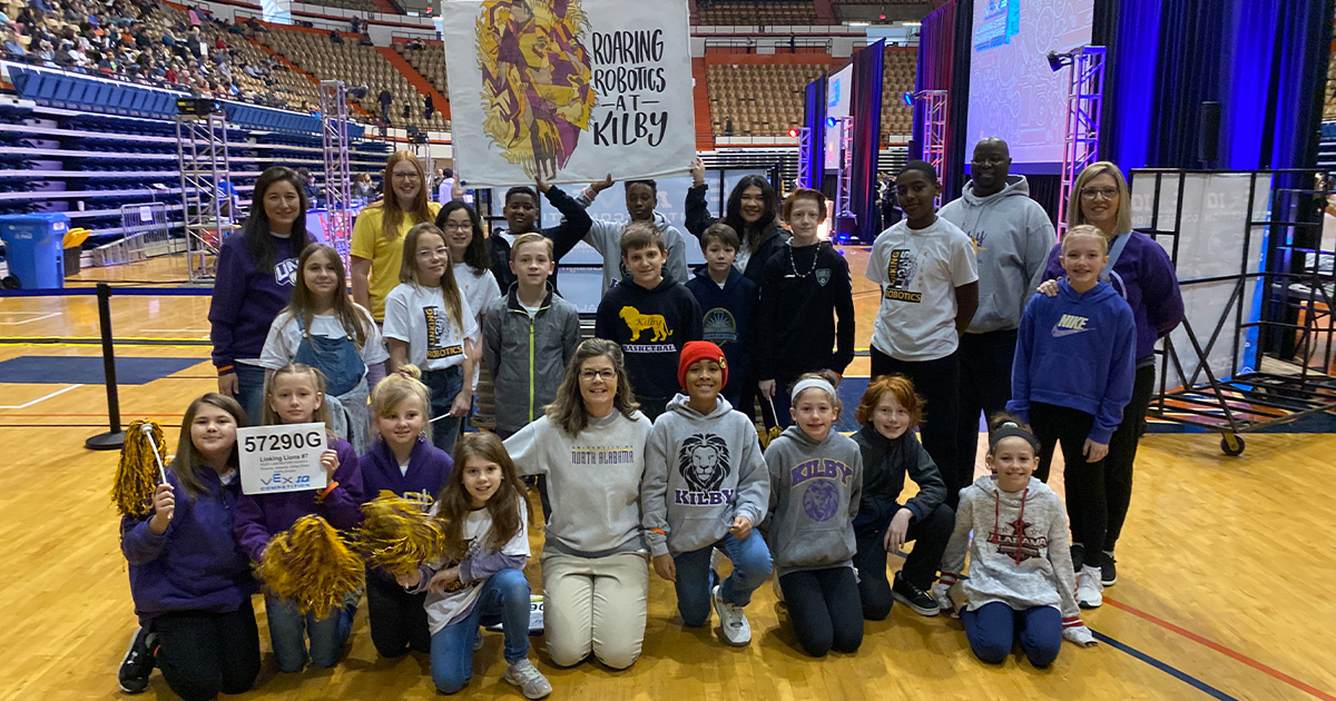 Three robotics teams from Kilby Laboratory School on the University of North Alabama campus have earned bids to compete in the VEX Robotics World Championship competition in Dallas, Texas, from May 2-5. 