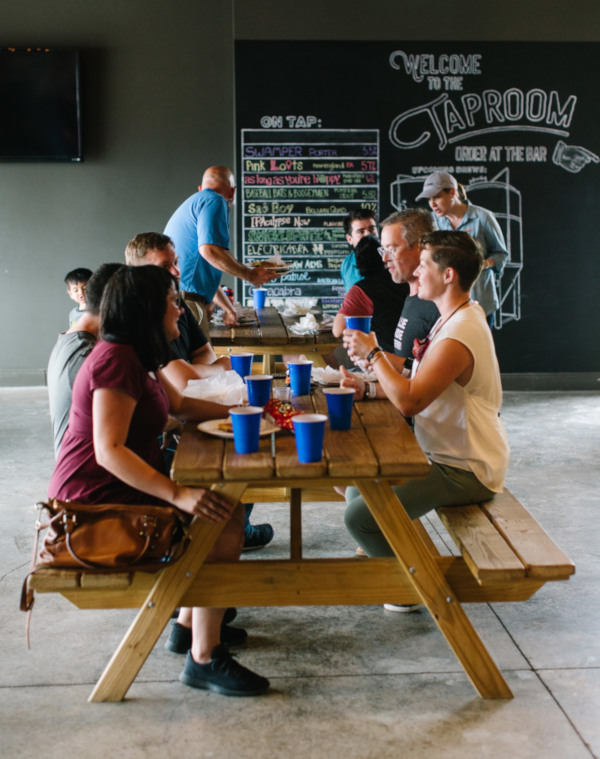 People dining at a restaurant