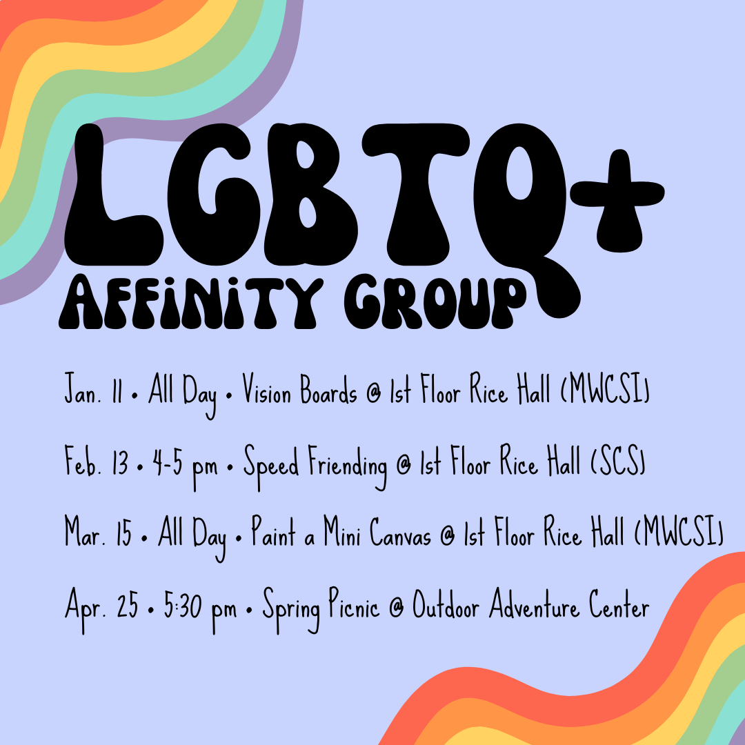 LGBTQ+ Affinity Group Schedule