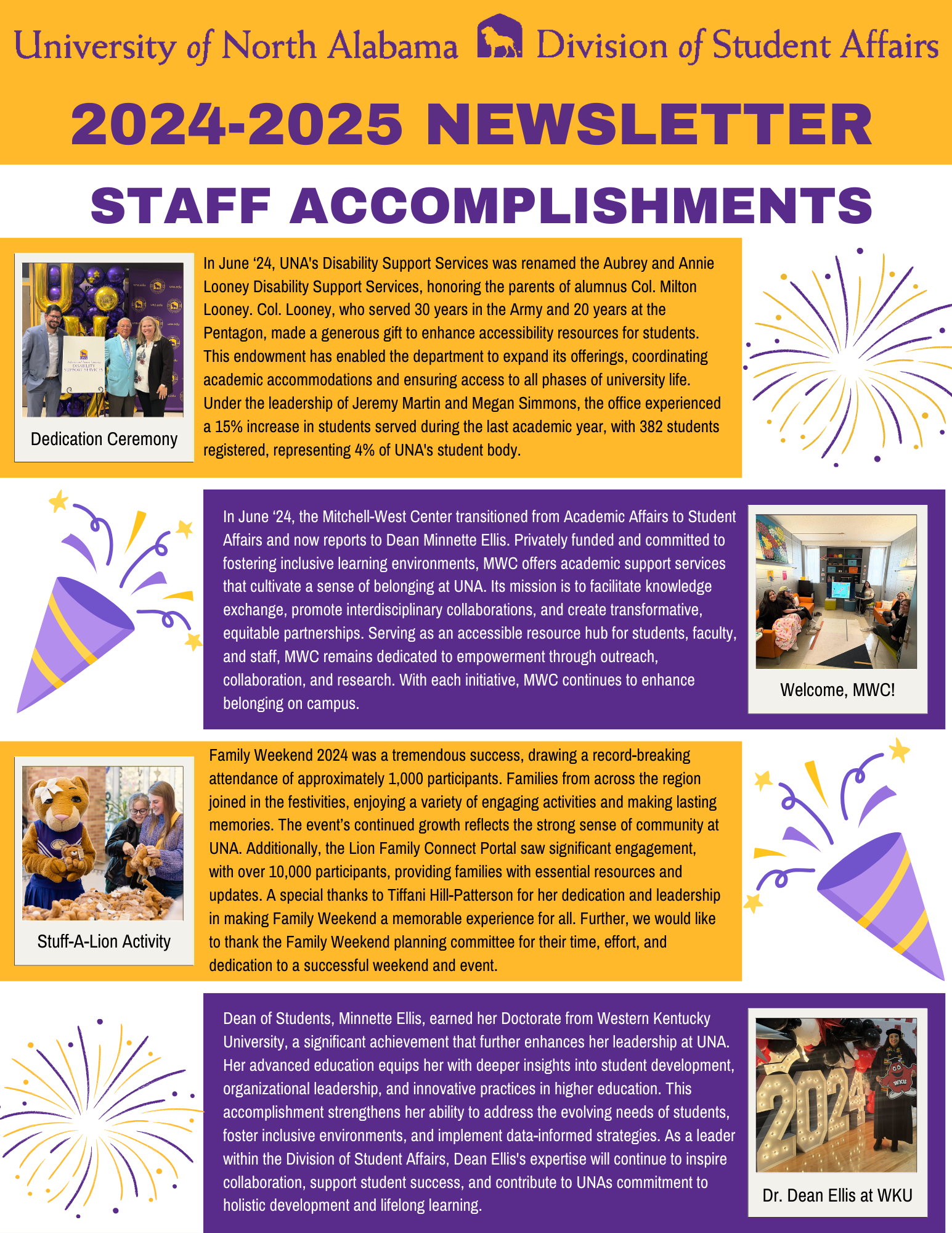 Staff Accomplishments