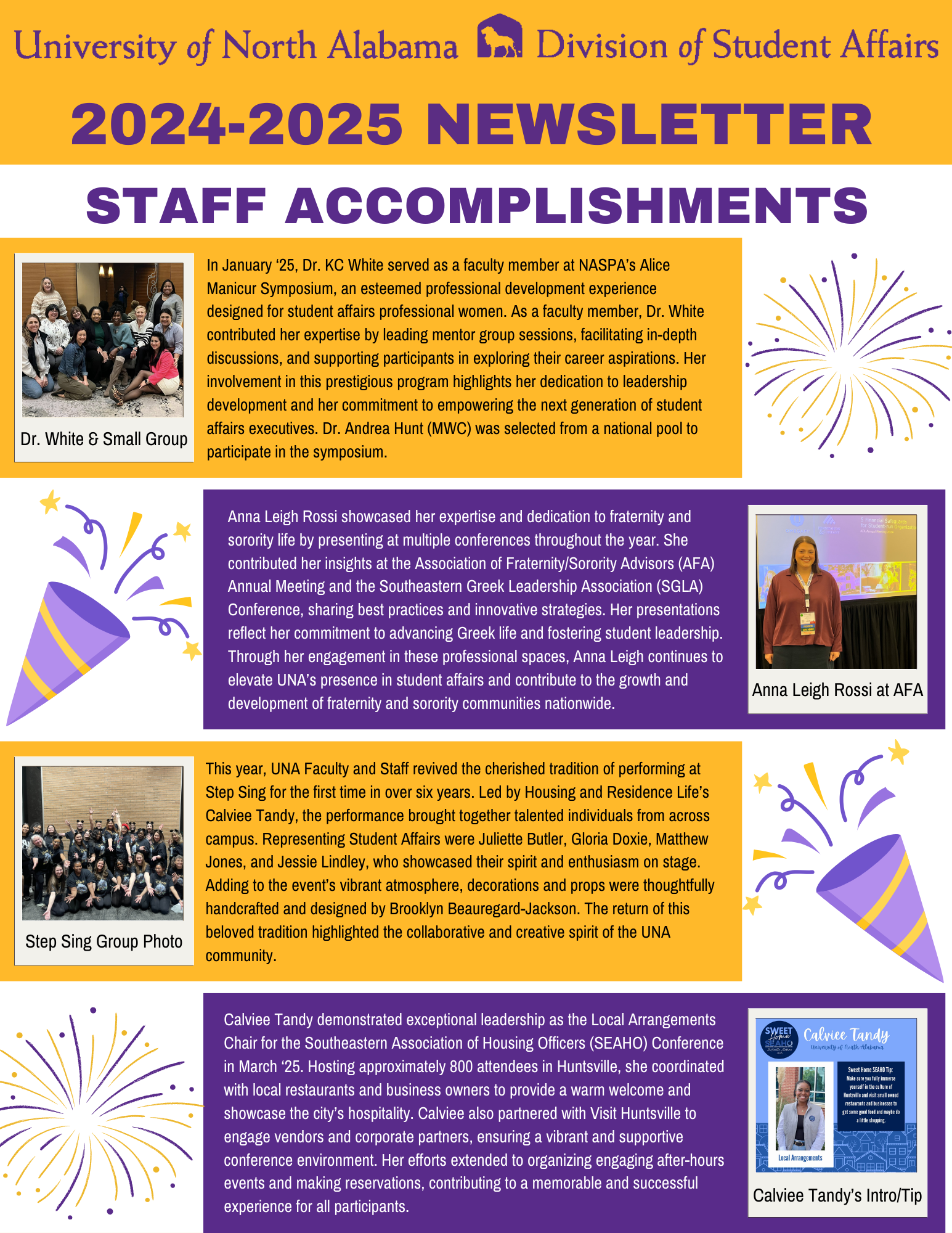 Staff Accomplishments